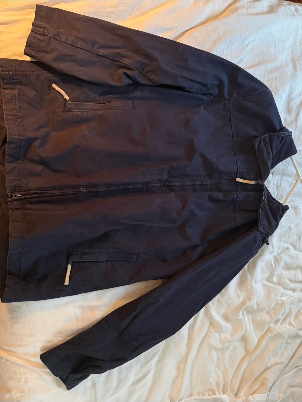 Banana Republic Navy Lightweight Zip Jacket